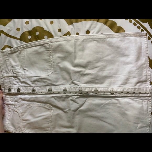 White Knee-Length Jean Skirt - Picture 5 of 6